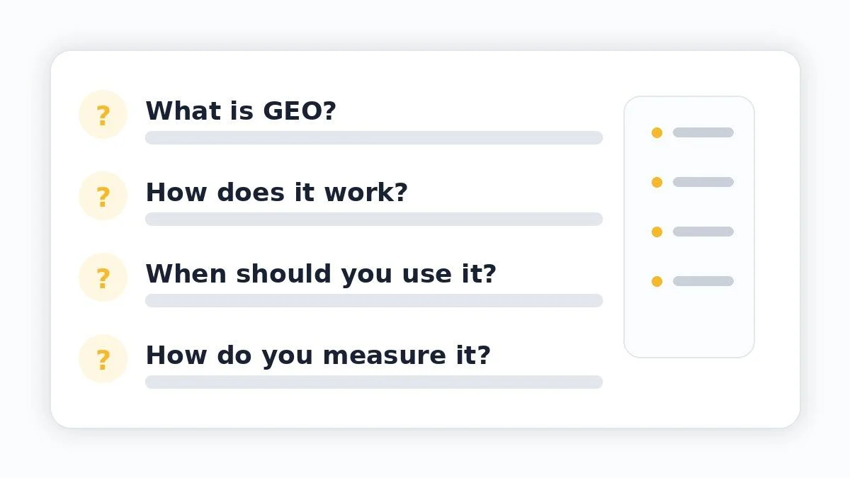 Question based subheadings